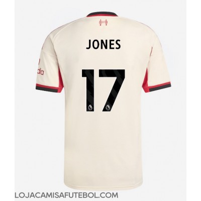 Camisa de Futebol Liverpool Curtis Jones #17 Equipamento Secundário 2025-26 Manga Curta Camisa de Futebol Liverpool Curtis Jones #17 Equipamento Secundário 2025-26 Manga Curta